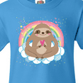 thumbnail image 4 of Inktastic Sloth Yoga Rainbow Youth T-Shirt, 4 of 5