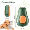 thumbnail image 2 of Cat Steam Brush for Indoor Cats, 3 In 1 Cat Brush for Shedding, Portable Pet Hair Removal Tool for Cat and Dog, Deshedding Cat Brush Grooming Supplies - Green, 2 of 7
