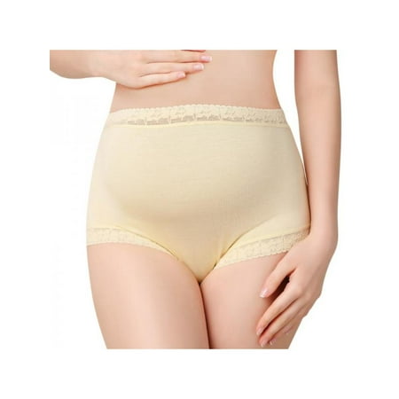 Topumt Pregnant Woman Underpants High-waist Elastic Comfort Maternity Underwear Support Belly Pants