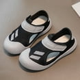 thumbnail image 2 of Kids Shoes Small Medium Sized Breathable Soft Soled Casual Toe Net Sports Beach Shoes Sneakers for Girls Black 31, 2 of 5