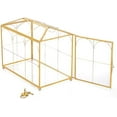 thumbnail image 4 of Glass Card Box with Slot, Large Gold Clear Card Box for Wedding Receptions, Decorative Storage Box with Lock for Baby Shower, Birthday Party, Bridal Shower, 4 of 9