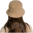 thumbnail image 5 of Muryobao Women Winter Bucket Hat Vintage Cloche Hats Warm Faux Fur Wool Outdoor Fisherman Cap Khaki, 5 of 7