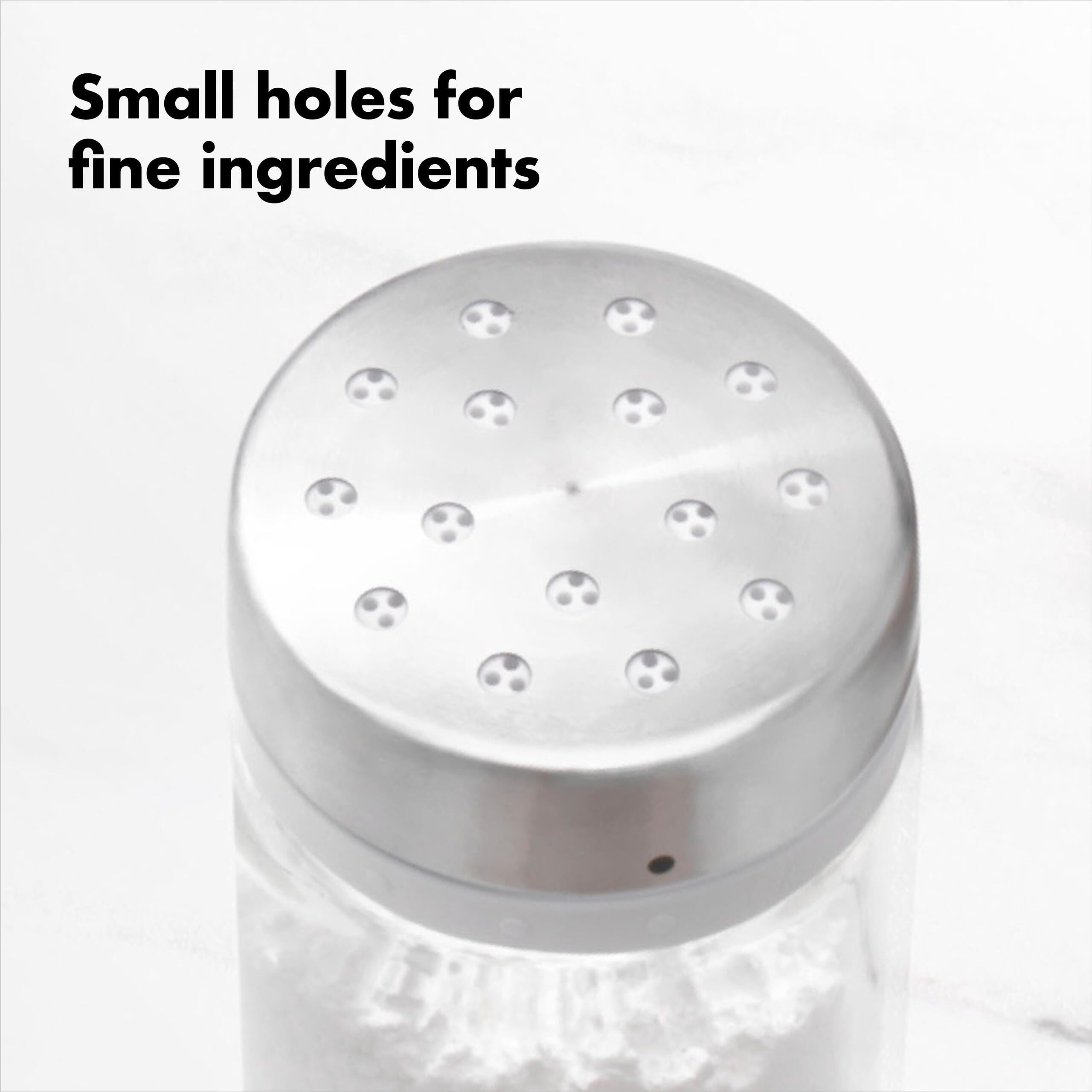 OXO Adjustable Shaker, Stainless Steel Seasoning & Spice Shaker with Adjustable Pour Settings