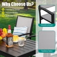 thumbnail image 6 of Walsunny 5 Piece Patio High Bar Set, Outdoor Bistro Set All Weather Metal Textilene Patio Dining Set Stools Chair of 4 and Bar Table Gray, 6 of 7