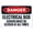 Warning Sign 1, variant on Emergency Exit Push Until Alarm Sounds Sign, 8"x12" Outdoor Safety Decorative Signal Sign, 15-Second Open Delay