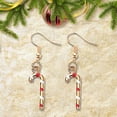 thumbnail image 2 of BNNG Candy Cane Earrings Womens Christmas Earrings Pendant Earrings Christmas Santa Claus Elk Snowman Holiday Jewelry Set, Ideal Gift Retro Chritmas Earrings Christmas Drop Earrings, 2 of 2