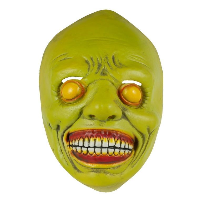 Creepy Halloween Demon Full Head Mask Lifelike Horrible Ghost Masks Scary Latex Helmet for Cosplay Costume Party Carnival Props Kids Adults (25x25cm) - Walmart.com