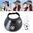 thumbnail image 3 of facefd Chapeau de Soleil pour Femmes et Hommes avec Visière Élastique Réglable pour Golf Randonnée Noir, 3 of 9