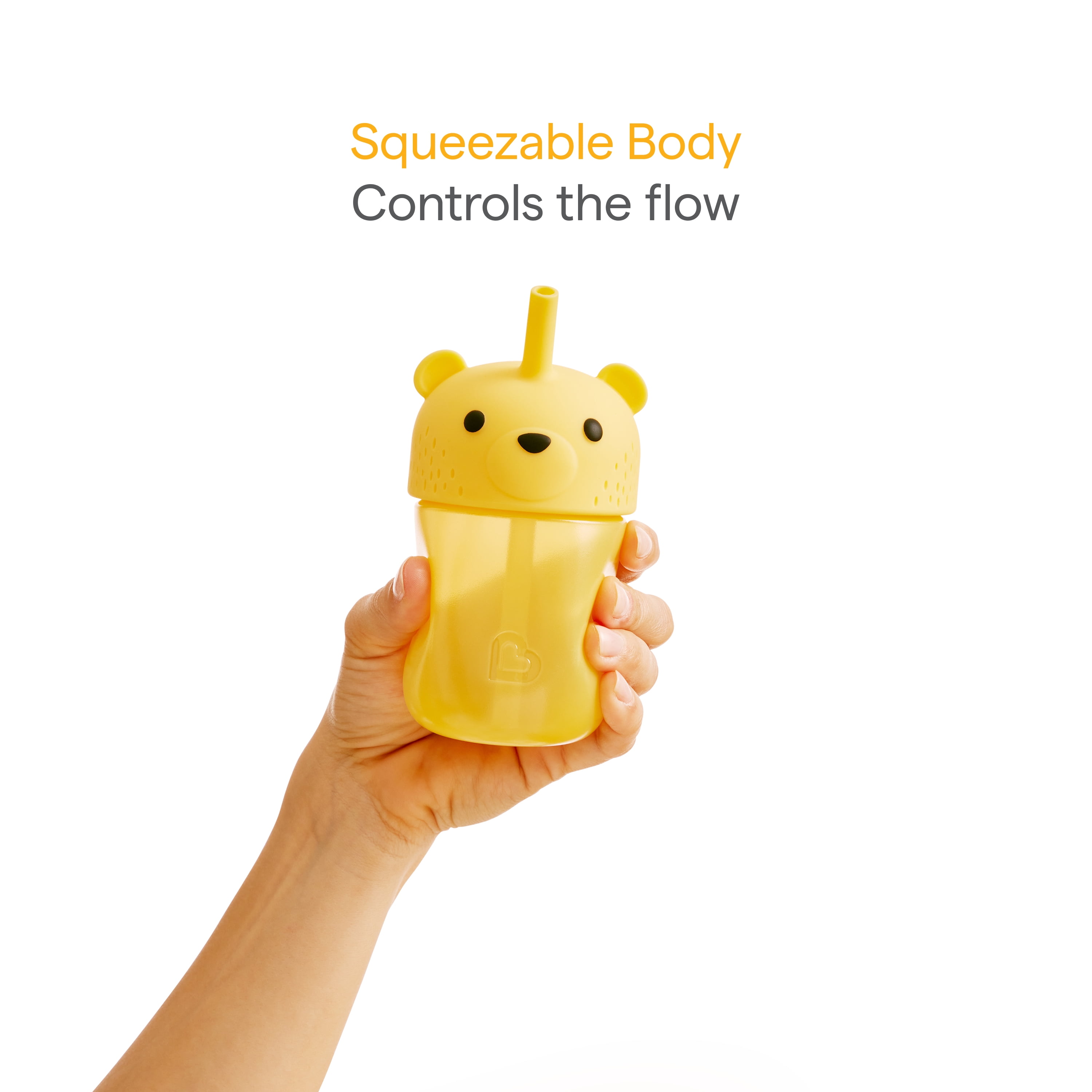 Munchkin Gentle Transition First Straw Cup - 9oz Honey Bear, Yellow