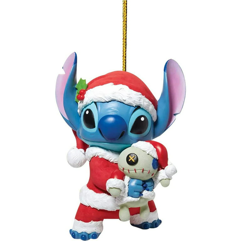 2023 New Disney's Lilo & Stitch Mickey Acrylic Christmas Tree Decorations  Family Car Backpack Pendant Girl's Kids New Year Gifts