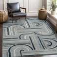 thumbnail image 5 of CAMILSON Spring Geometric Arch Striped Easy-Cleaning Non-Shedding Washable Outdoor Indoor Area Rug Blue 5x7, 5 of 9