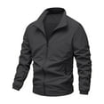 thumbnail image 6 of Xzbqbs Mens Casual Jackets Lightweight Full Zip Up Solid Color Sport Coats Stand Collar Workout Running Jacket With Zipper Pockets, 6 of 7