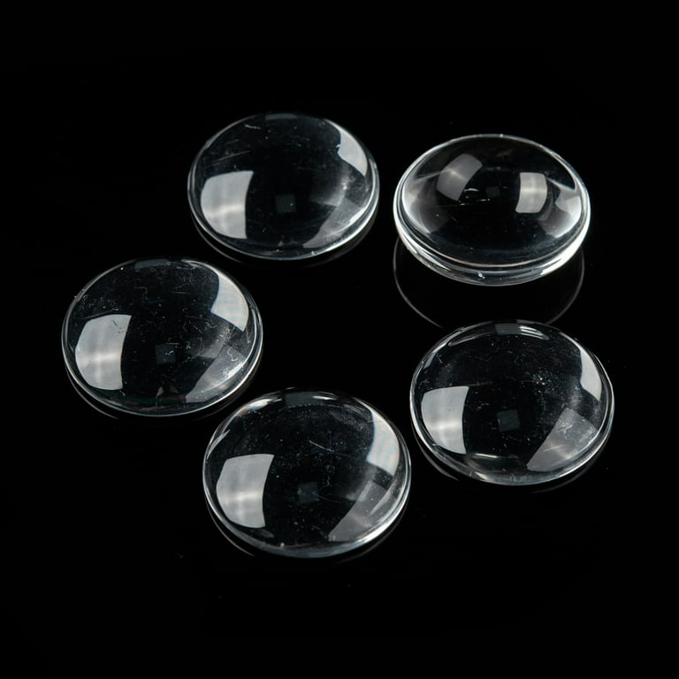 Cabochon, glass, transparent clear, 40x30mm calibrated faceted