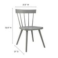 thumbnail image 4 of Modway Sutter 18" Spindle Back Modern Wood Dining Side Chair in Light Gray, 4 of 9