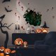 thumbnail image 3 of Juego de 2 pegatinas de pared de Halloween 3D horribles pegatinas de pared DIY aterradoras decoración del hogar baño gritando criaturas oscuras sangrientas decoración de fiesta de Halloween cartel (hacha zombie) ER, 3 of 5