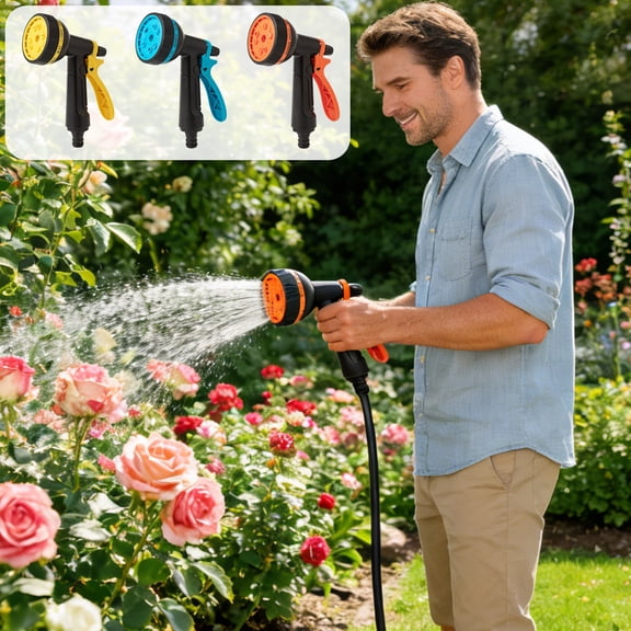 High-Pressure Pipe-Free Garden Sprinkler Gun, Multi-Functional Water Spray Gun for Home Gardening and Car Washing, Powerful Jet Nozzle for Efficient Watering and Cleaning, Easy to Use, 6*5in, Blue