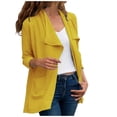 thumbnail image 4 of CAICJ98 Womens Cardigan Sweaters Long Women's Open Front Long Knited Cardigan Sweater with Pockets Soft Lightweight Outwear Yellow,L, 4 of 4