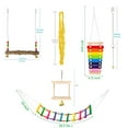 thumbnail image 3 of SLYNSHome 6Pcs Chicken Toys for Coop Accessories,Chicken Swing Ladder Perch Roosts Chicken Xylophone Mirror with Bells Vegetable Fruits Hanging Chicken Feeder for Hens Bird Parrot, 3 of 6