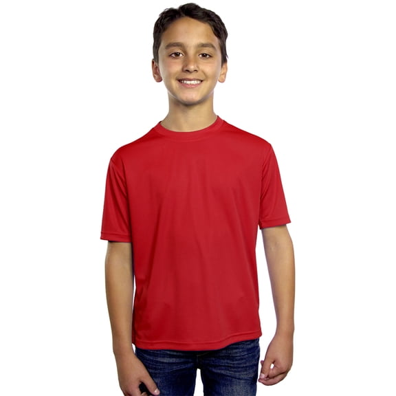BlueGeneration Youth Solid Wicking T - Red Extra Large Solid
