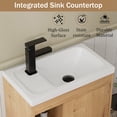 thumbnail image 5 of Eclife 20" Wall Mounted Small Bathroom Vanity with Integrated Sink, Faucet, Drain, 5 of 11