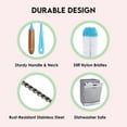 thumbnail image 6 of 5-Pack Bottle Cleaning Brush Set - 15" Long Handle Blue Bottle Cleaner for Washing Narrow Wine/Beer Bottles/Thermos/Flask Tumbler/Sport Well/Kettle/Lid Brush, Straw Brush, 6 of 9