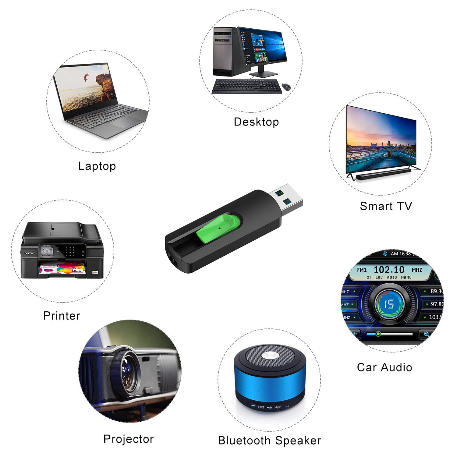 KOOTION 10 Pack 64GB USB Flash Drives Retractable Slide Thumb Drive Jump Zip Drive Memory Sticks Data Storage Backup for PC, Laptop