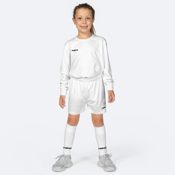 FORZA Kids Classic Long Sleeve Soccer Uniform Set, Ages 5-14