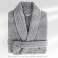 thumbnail image 3 of American Soft Linen, 100% Cotton Turkish Bathrobe - Soft, Absorbent, & Luxurious for Women, Medium - Light Gray, 3 of 9