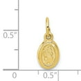thumbnail image 2 of 10K Yellow Gold Solid Satin Polished St. Christopher Pendant, 2 of 2