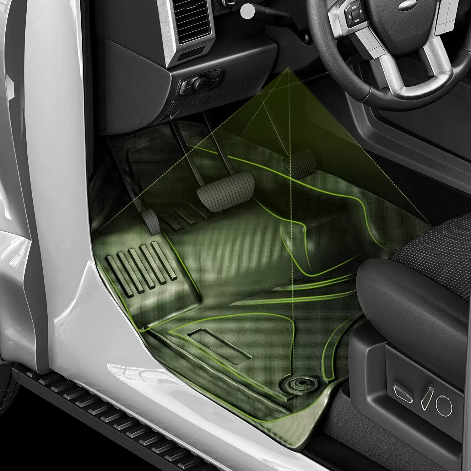 RVNI 3 Rows Floor Mats + Cargo Liner Full Set for 2020-2023 2024 Kia Telluride All Weather