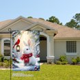 thumbnail image 2 of JOOCAR White Bunny with Red Scarf and Cardinal Lantern Garden Flag for Winter Christmas Home Outdoor Garden Yard Door Decor 12x18 inch, 2 of 5