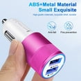 thumbnail image 4 of Fast Car Charger,2Pack FiveBox 5.4A/30W QC 3.0 Dual USB Car Charger Adapter for iPhone Samsung Fast Charging Cigarette Lighter USB Charger Adapter(Rose), 4 of 7