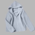thumbnail image 7 of CHGBMOK Women Sherpa Fleece Hooded Jacket Full Zip Up Long Sleeve Cropped Outerwear Loose Fit Casual Warm Coat, 7 of 7