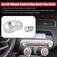 thumbnail image 2 of Unique Bargains 4pcs Silver Tone Aluminum Alloy Car Center Control Ring Knob Ring Trim Cover for Chevrolet Camaro 2010-2015, 2 of 8