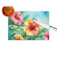 thumbnail image 2 of Hawaii Hawaiian Hibiscus in Watercolor Glass Cutting Board Large 12 in x 15 in, 2 of 5
