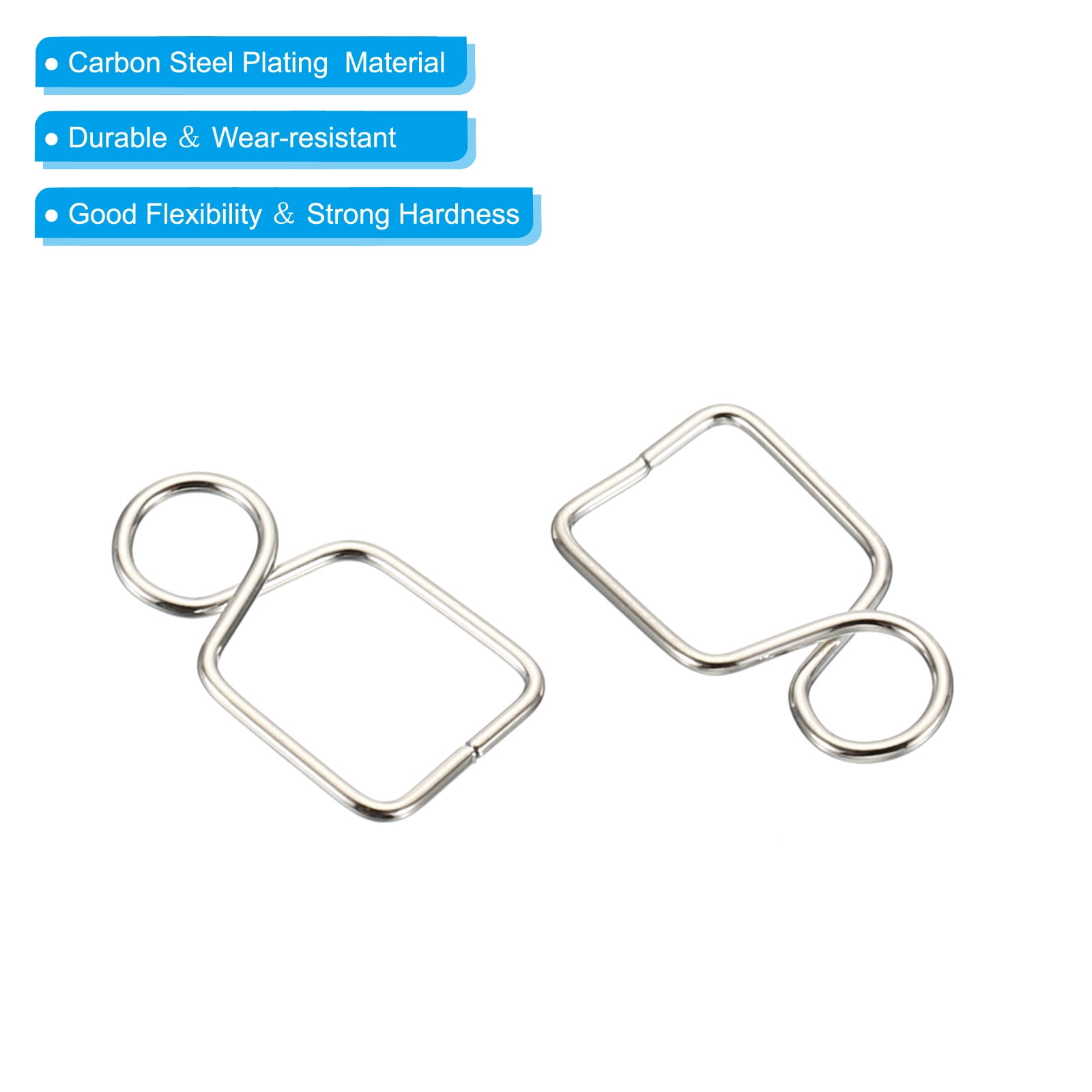Unique Bargains Chandelier Connector Clip for DIY Fastening Ball Parts Silver 14mmx8mm