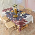 thumbnail image 3 of Red and Blue Pioneer Flower Pattern Rectangle Tablecloth 60"x102",Waterproof Polyester Rectangle Table Cloth, Wipeable Spillproof Polyester Tablecloth for Dining, Camping, Indoor and Outdoor, 3 of 6