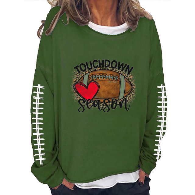 TIMIFIS Womens Automne Sweatshirt Pull Décontracté à Col Rond Manches Longues Imprimé Graphique Mode Confortable Sweatshirt