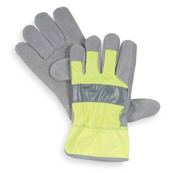Condor Hi Vis Lime Leather Palm Gloves,M