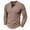 Khaki, variant on Dovford Men's Long Sleeve Henley Shirts Stretch Ribbed T-Shirts Fashion Casual Basic Tops 2025