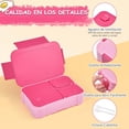 thumbnail image 3 of Lonchera Bento Box Fiambrera, 3 Compartimentos Portátil Caja de Almuerzo Extraíbles con Cubiertos Sin BPA, Apta Lavavajillas y Microondas para Trabajo y Viajes, 3 of 4