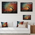 thumbnail image 4 of Designart "Colorful Painting Twister Storm I" Pointillism Print on Natural Pine Wood, 4 of 5