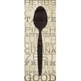 thumbnail image 2 of Pela Studio 12x24 Black Ornate Wood Framed with Double Matting Museum Art Print Titled - Kitchen Words II, 2 of 4