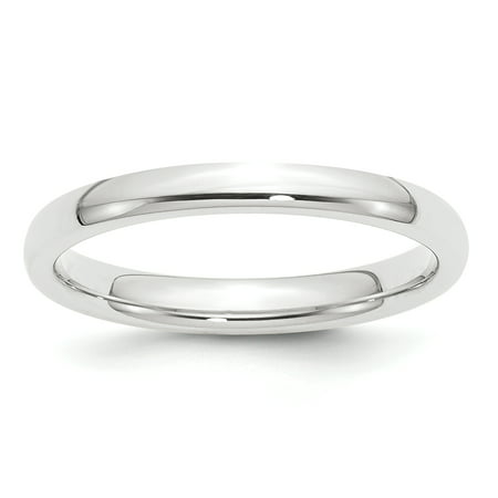 950 Platinum 2.5 MM Comfort-Fit Wedding Band Ring, Size