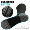 thumbnail image 4 of FREE YOKA Men's Cushioned Crew Work Socks,Moisture Wicking Athletic Boot Socks for Hiking Sports Running, 4 of 8