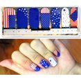 thumbnail image 5 of Full Set of 14 4th of July Nail Wrap Decals Sticker Salon Quality Nail Art - American Flag Sticker, 5 of 8