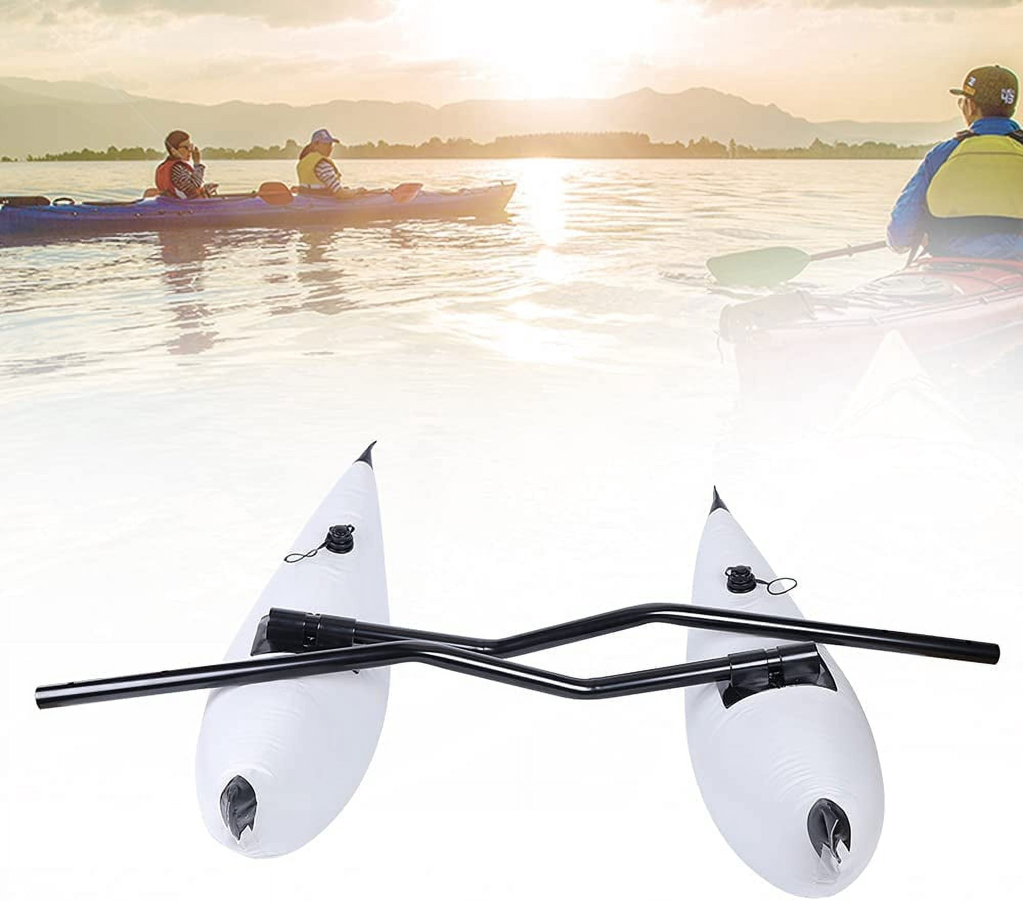Inflatable Canoe Kayak Outrigger Stabilizer Kit, PVC Fishing Boat Standing Water Stabilizers 2 Person Kayak Accessories (Inflatable Stabilizer Kit)