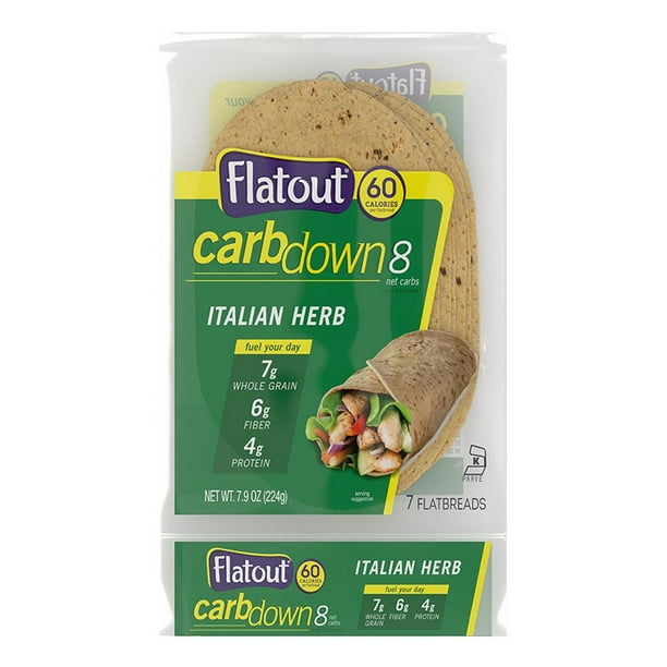 Flatout Flatbread CarbDown, Low Carb, High Protein, KetoFriendly
