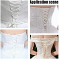 thumbnail image 7 of Women's Wedding Dress Zipper Replacement Adjustable Fit Satin Corset Kit Loops White Lace-up Back Kit with with Polyester Boning, 7 of 7