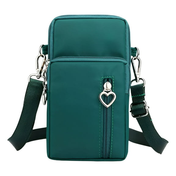 AOMRCOL 3-Layers Crossbody Bag Cellphone Pouch Armband Wallet Nylon Smartphone Purse with Earphone Hole